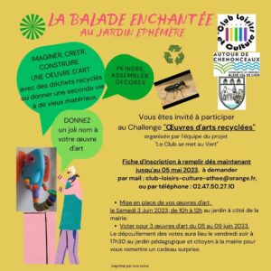 Challenge « Oeuvres d’arts recyclées » – Balade enchantée au jardin éphémère